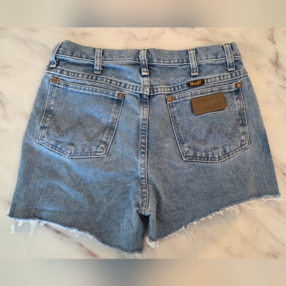 Wrangler Women's Blue Cut Off Denim Shorts Western Concert Cowgirl